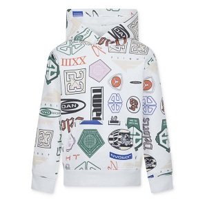 Kids' Jordan Essentials AOP Fleece Hoodie 4 Sail
