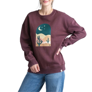 Women's LIV Outdoor Gabriella Crewneck Sweatshirt Small Bitter Chocolate Desert Twilight