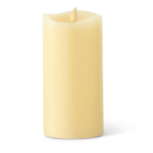 K&K Interiors 3.5 x 7.5 Inch Ivory Wax Indoor Pillar Luminara Candle