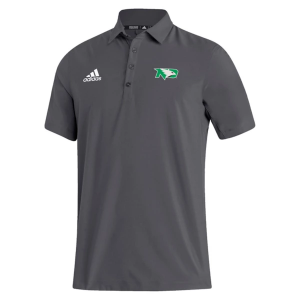 North Dakota Fighting Hawks adidas Coaches Polo Large Heather Grey