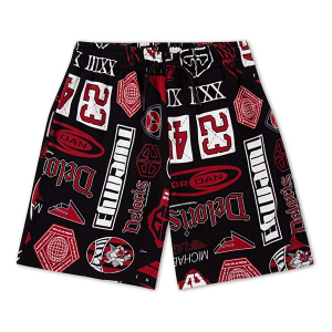 Kids' Jordan MJ Essentials AOP Fleece Lounge Shorts XLarge Black