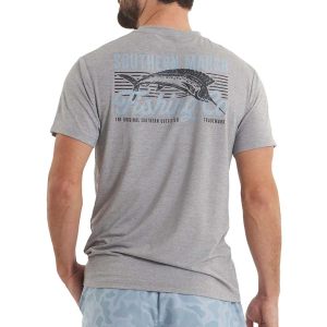 Men's Southern Marsh FieldTec Pro Heathered Fishing Co. T-Shirt XLarge Midnight Grey