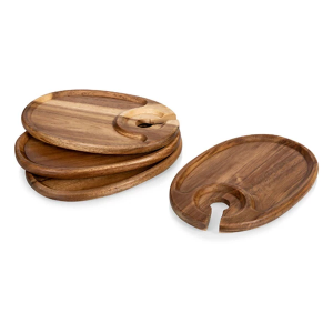 Picnic Time Wine Appetizer Plate (Set Of 4)