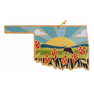 Totally Bamboo Oklahoma Cutting Board with Artwork by Summer Stokes