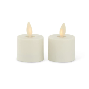 K&K Interiors 2 Inch Ivory Luminara Indoor Tealights (Set of 2)