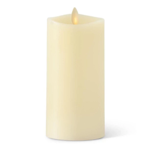 K&K Interiors 3 x 6.5 Inch Ivory Wax Indoor Pillar Luminara Candle