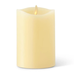 K&K Interiors 3.5 x 5.5 Inch Ivory Wax Indoor Pillar Luminara Candle