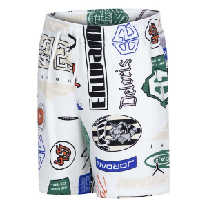 Kids' Jordan MJ Essentials AOP Fleece Lounge Shorts 7 Sail