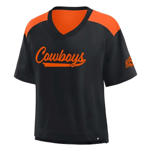 Oklahoma State Cowboys Fanatics Women's High Intensity T-Shirt Medium Black