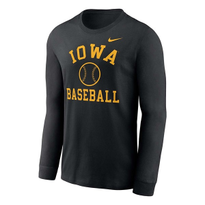 Iowa Hawkeyes Nike Baseball Icon T-Shirt Medium Black