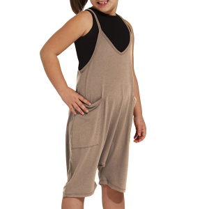 Girls' Fornia Yoga Short Romper Medium Birch