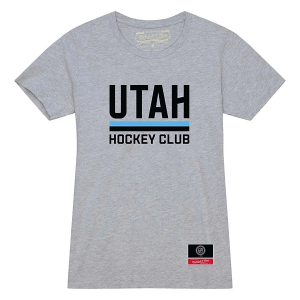 Women's Utah Hockey Club Mitchell and Ness Lockup T-Shirt Medium Grey Heather Heather