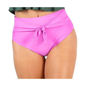 Women's Janela Bay High Cut Waist Tie Swim Bottoms Contemporary Medium Persian Pink