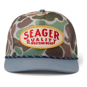 Men's Seager Co. Old Town All Mesh Snapback Hat One Size Camo