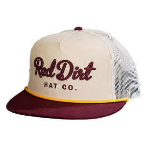 Men's Red Dirt Hat Co. Cowboy Roy Snapback Hat One Size Maroon Khaki