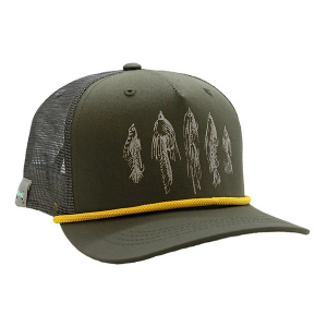 Rep Your Water Streamers 5-Panel Fly Fishing Snapback Hat One Size Green