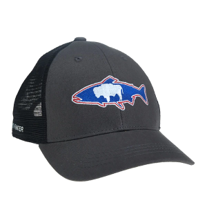 Rep Your Water Wyoming Flag Fly Fishing Snapback Hat One Size Grey