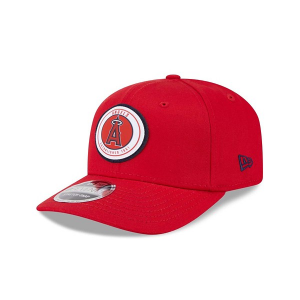 Los Angeles Angels New Era Circle Patch 9Seventy Adjustable Hat One Size Red