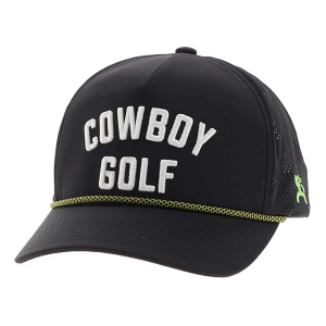 Men's Hooey Cowboy Golf Snapback Hat One Size Black