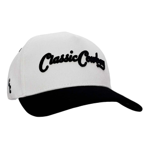 Classic Cowboy The Kent Snapback Hat One Size White/Black