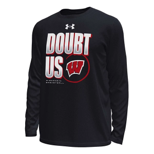 Wisconsin Badgers Under Armour Doubt Us T-Shirt Medium Black