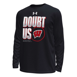 Wisconsin Badgers Under Armour Doubt Us T-Shirt XLarge Black