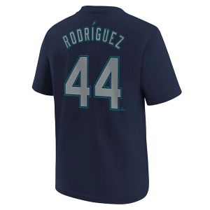 Kids' Seattle Mariners Julio Rodriguez #44 Home Name & Number T-Shirt Small Midnight
