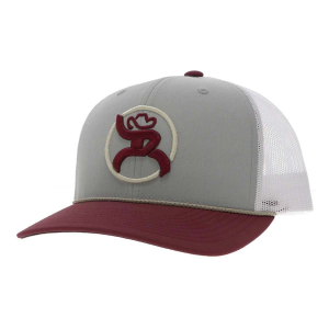 Men's Hooey Strap Snapback Hat One Size Grey/White