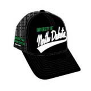 North Dakota Fighting Hawks CCM Hockey Mesh Trucker Adjustable Hat One Size Black