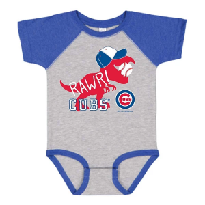 Soft As A Grape Baby Chicago Cubs Rawr Onesie
