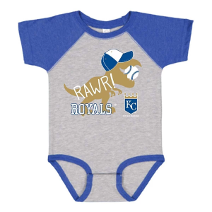 Soft As A Grape Baby Kansas City Royals Rawr Onesie