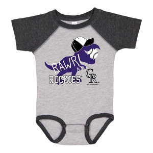 Soft As A Grape Baby Colorado Rockies Rawr Onesie