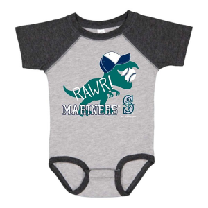 Soft As A Grape Baby Seattle Mariners Rawr Onesie