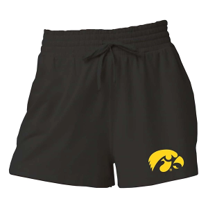 Iowa Hawkeyes Wes and Willy Girls' Iowa Splash Kids' Shorts Small Black