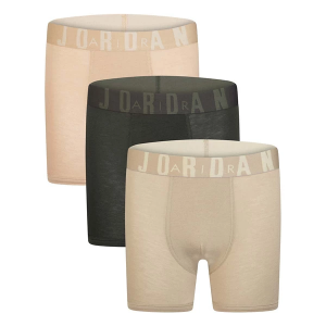 Boys' Jordan Flight Modal Boxer Briefs Underwear 3 Pack Large Hemp