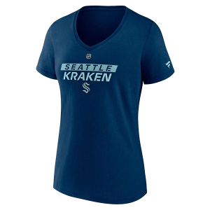 Women's Seattle Kraken Fanatics 2024 Authentic Pro Primary T-Shirt Large Navy