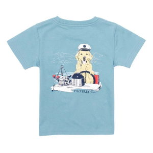 Kids' Properly Tied Golden Captain T-Shirt 7 Coastal Sky