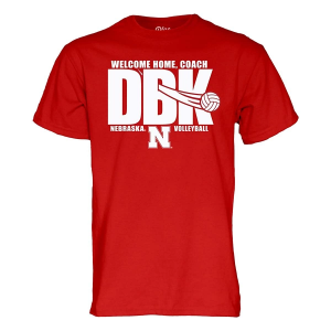 Nebraska Cornhuskers Blue 84 Volleyball Welcome Home Coach T-Shirt XLarge Red