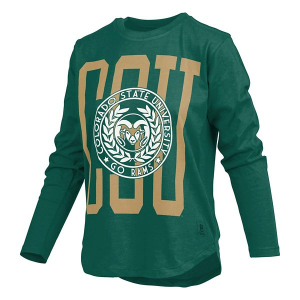Colorado State Rams Pressbox Women's Emmett T-Shirt Medium Dark Green