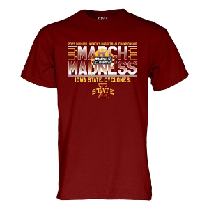 Iowa State Cyclones Blue 84 W March Madness T-Shirt XLarge Cardinal