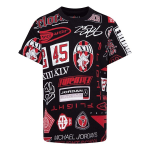 Kids' Jordan MJ Essential AOP T-Shirt 5 Black