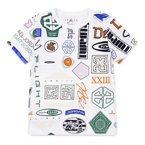 Kids' Jordan Essentials AOP T-Shirt 4 Sail