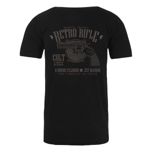Men's Retro Rifle Colt 357 T-Shirt Medium Black