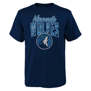 Kids' Minnesota Timberwolves Tri Ball Genuine Stuff T-Shirt XLarge Navy