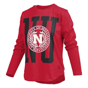 Nebraska Cornhuskers Pressbox Women's Emmett T-Shirt Small Red