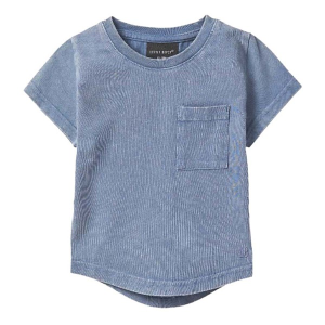 Kids' Little Bipsy Acid Wash Pocket T-Shirt 5/6 Navy