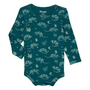 Wrangler Armadillo Long Sleeve Onesie 24 mo. Green