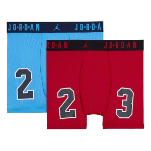Boys' Jordan Flight Mesh Jersey Boxer Briefs Underwear 2 Pack XLarge Red