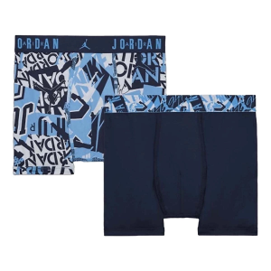 Boys' Jordan Flight Poly Mash-Up Boxer Briefs Underwear 2 Pack XLarge Blue