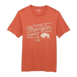 Men's Wrangler Buffalo Jeans Graphic T-Shirt Medium Orange